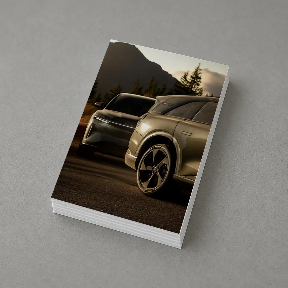 Lucid SUV Duo Mountain Sunset Road – Postcards
