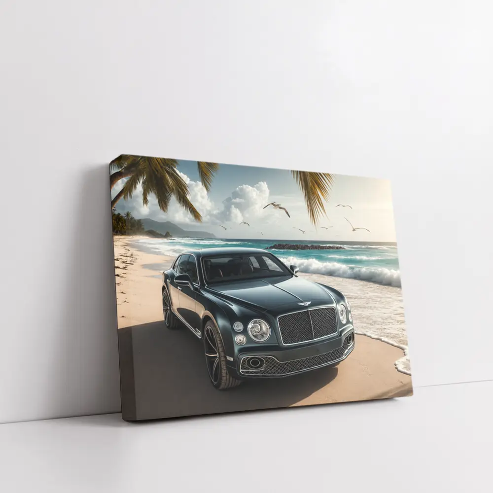 Bentley Mulsanne Parked on Tropical Beach – Wall Art