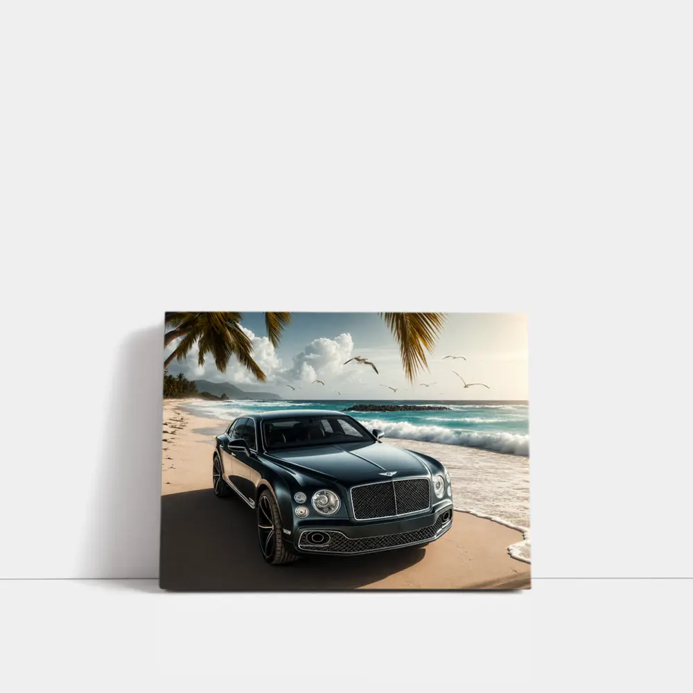 Bentley Mulsanne Parked on Tropical Beach – Wall Art