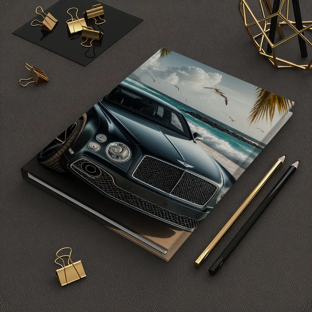 Bentley Mulsanne Parked on Tropical Beach – Notebooks