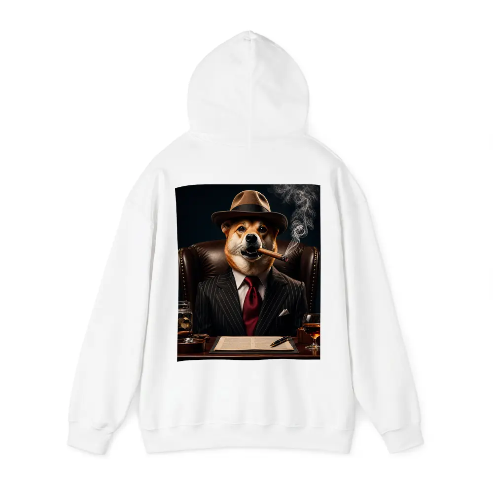 Mafia Boss Shiba Inu Dog Dark Office – Hoodies