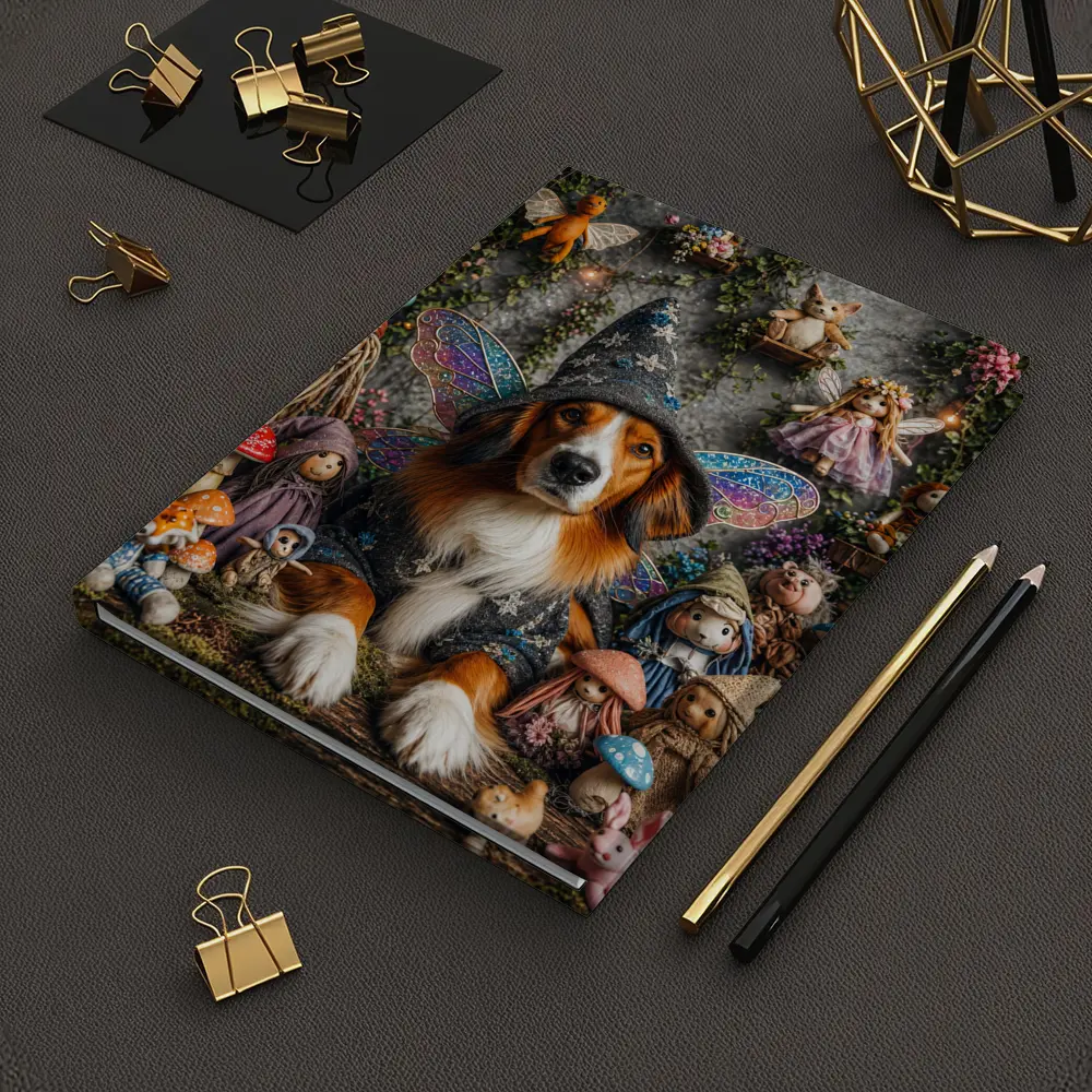 Wizard Dog With Fairy Wings Fantasy Setting – Notebooks