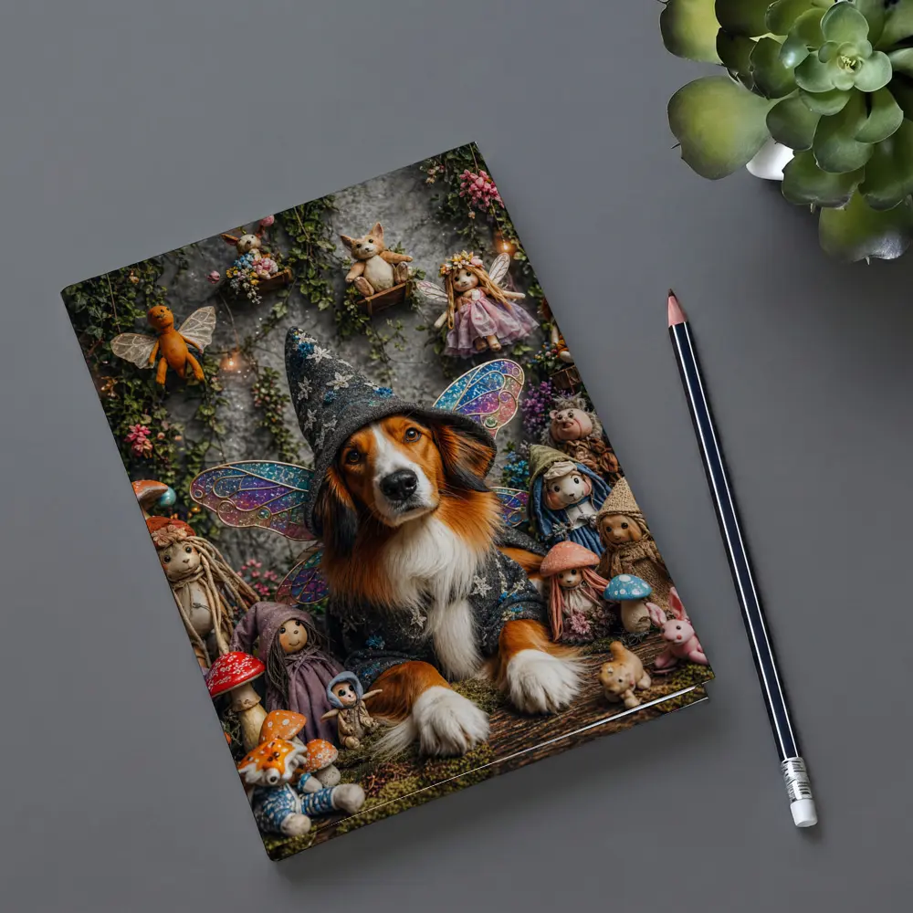 Wizard Dog With Fairy Wings Fantasy Setting – Notebooks