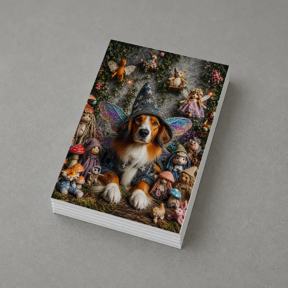 Wizard Dog With Fairy Wings Fantasy Setting – Postcards