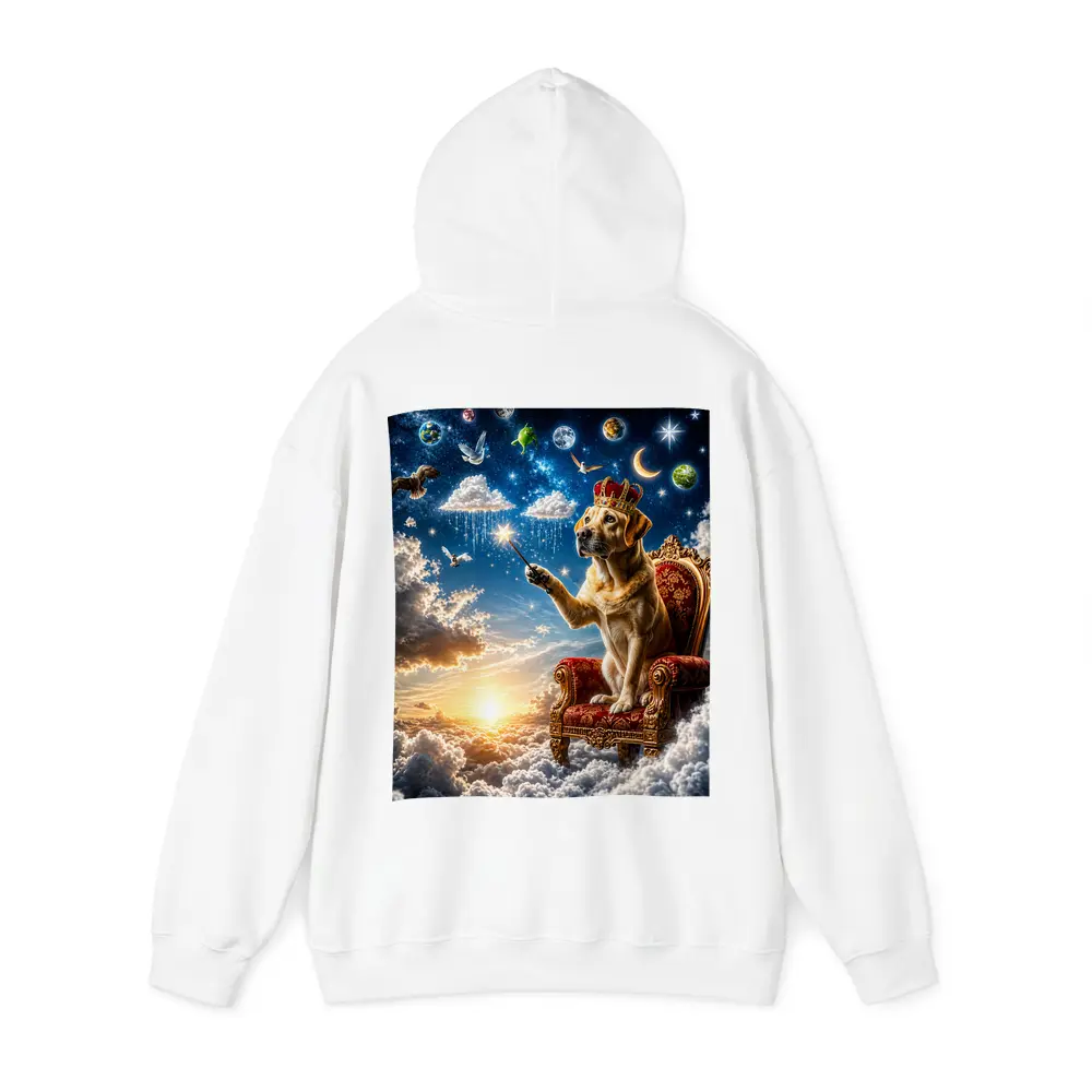 Labrador Retriever King on Cloud Throne – Hoodies