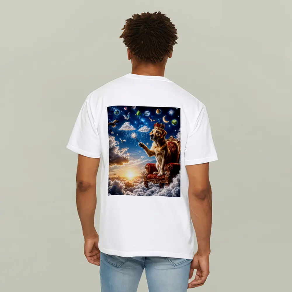 Labrador Retriever King on Cloud Throne – T-Shirts