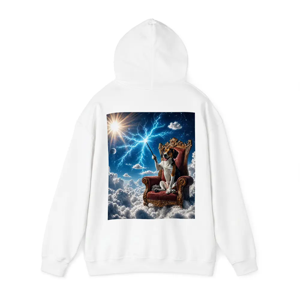 Beagle Dog Wizard Throne Sky Lightning – Hoodies