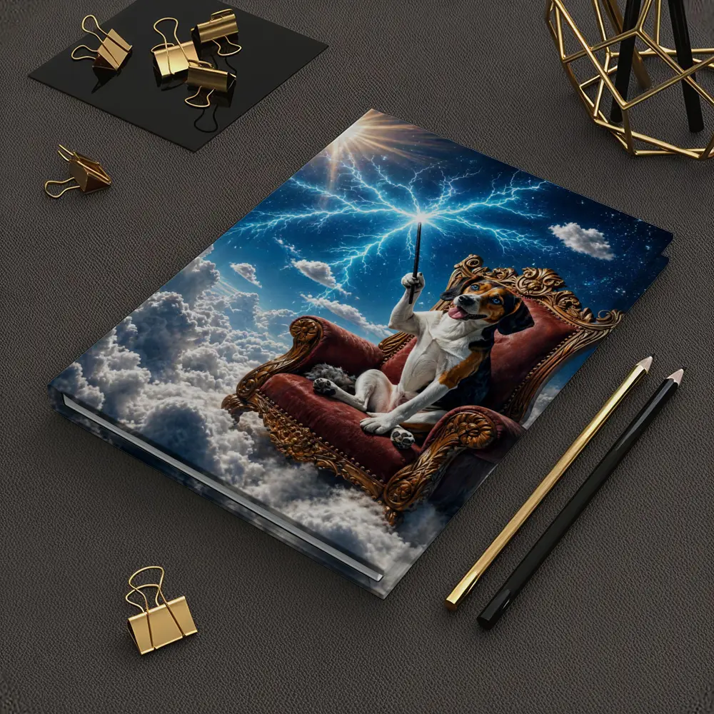 Beagle Dog Wizard Throne Sky Lightning – Notebooks