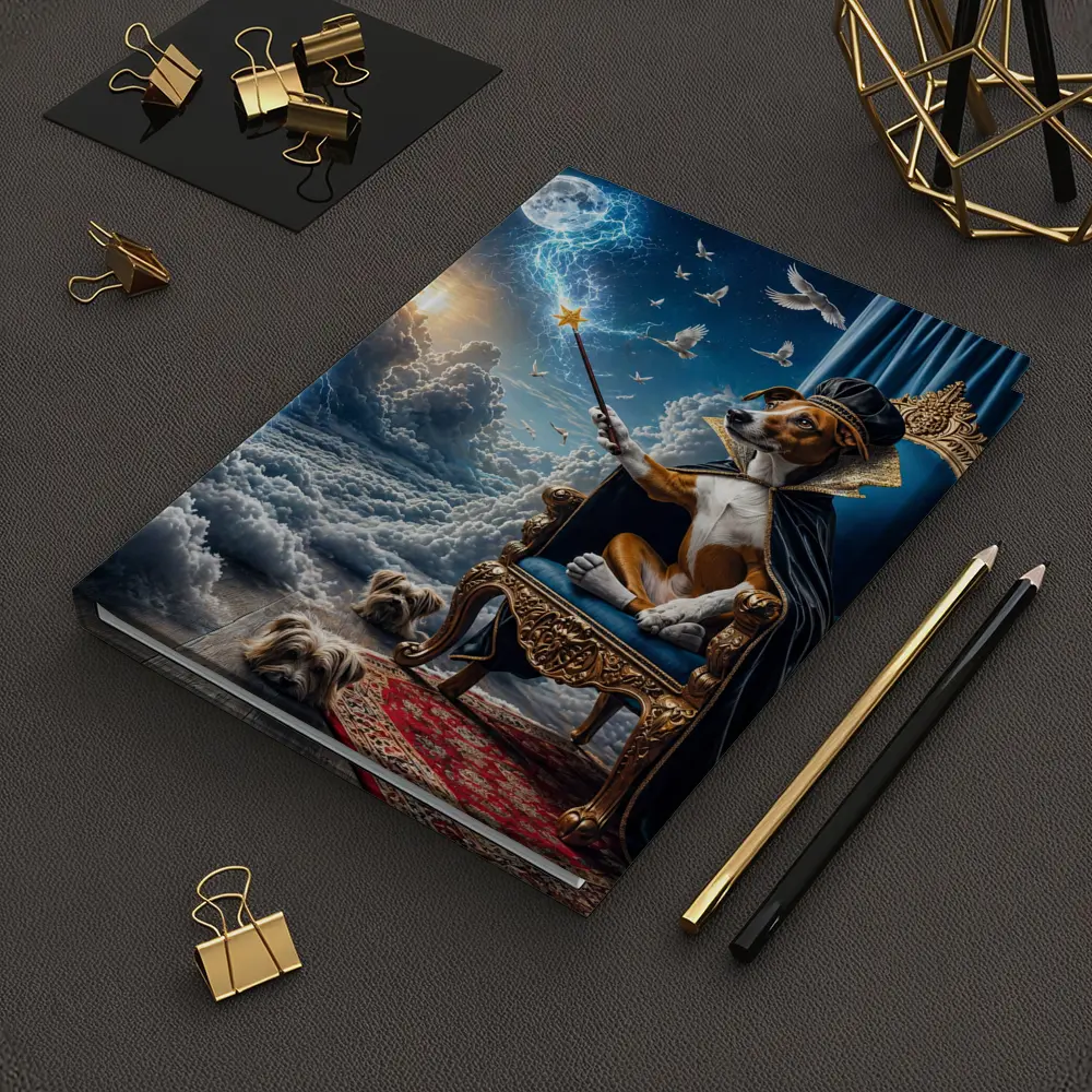 Wizard Dog King Commanding Lightning Storm – Notebooks