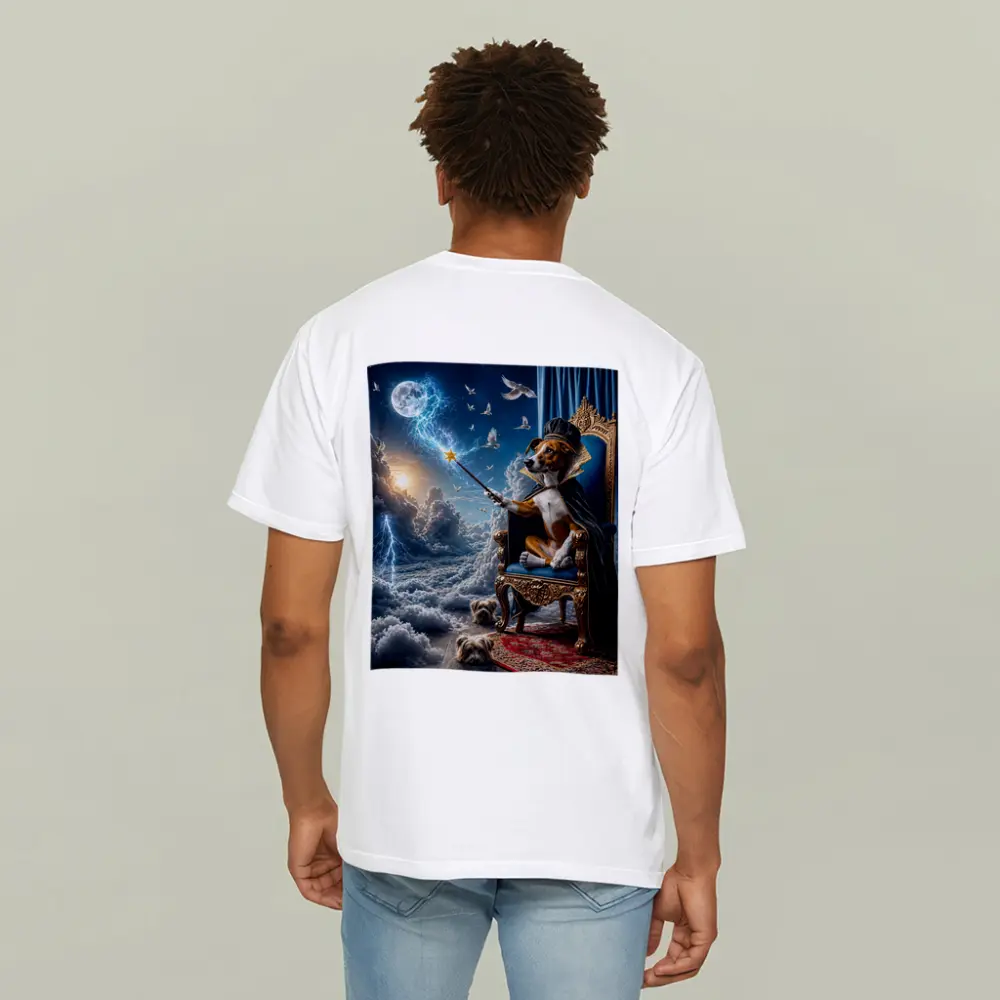 Wizard Dog King Commanding Lightning Storm – T-Shirts