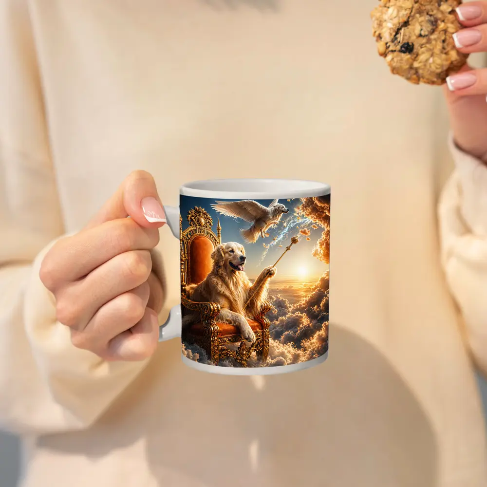 Golden Retriever King Ruling Heavenly Clouds – Mugs