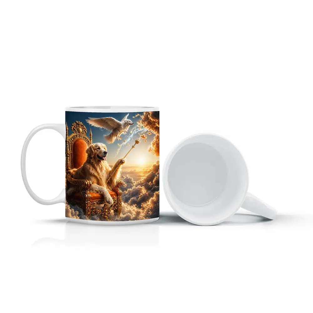 Golden Retriever King Ruling Heavenly Clouds – Mugs