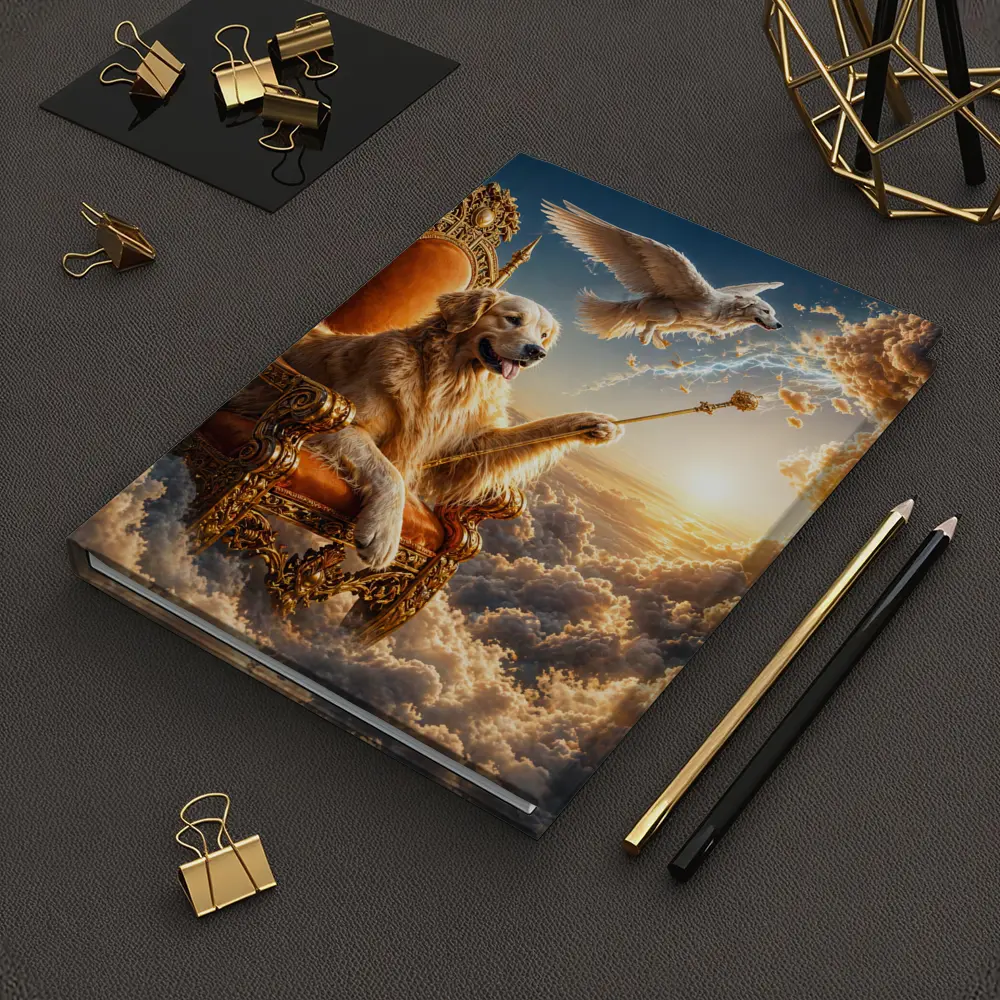 Golden Retriever King Ruling Heavenly Clouds – Notebooks
