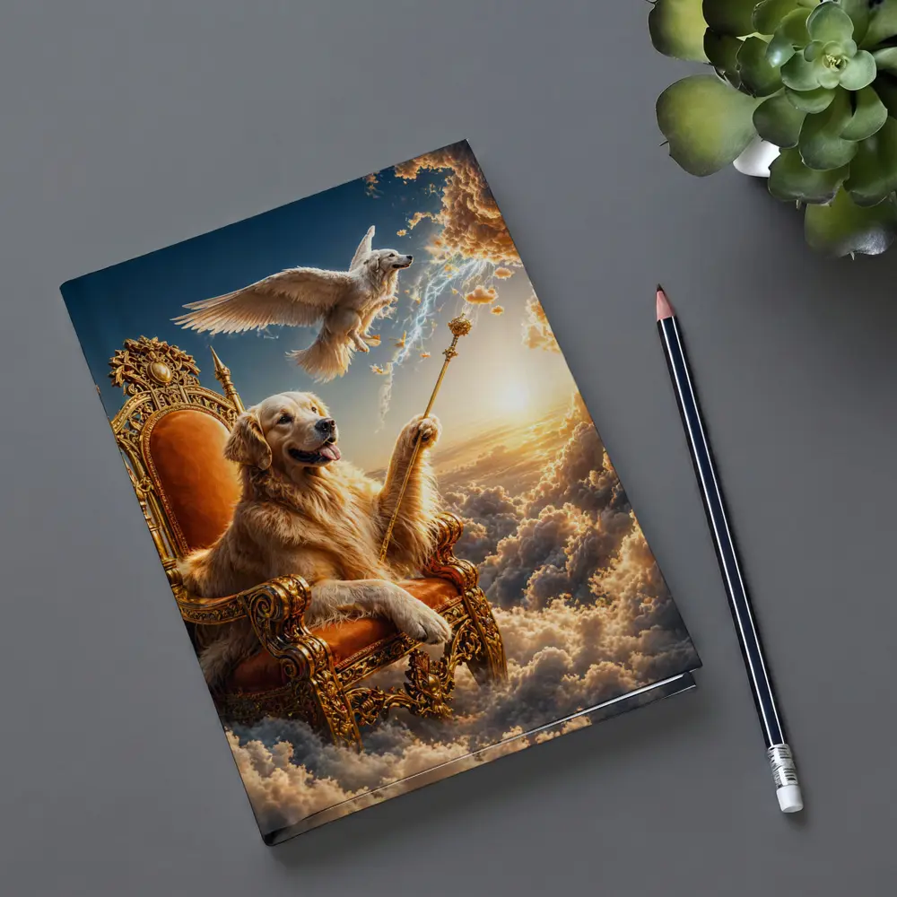Golden Retriever King Ruling Heavenly Clouds – Notebooks