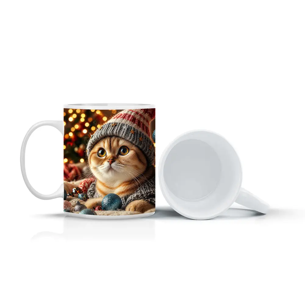 Scottish Fold Cat Christmas Holiday Knit Hat – Mugs