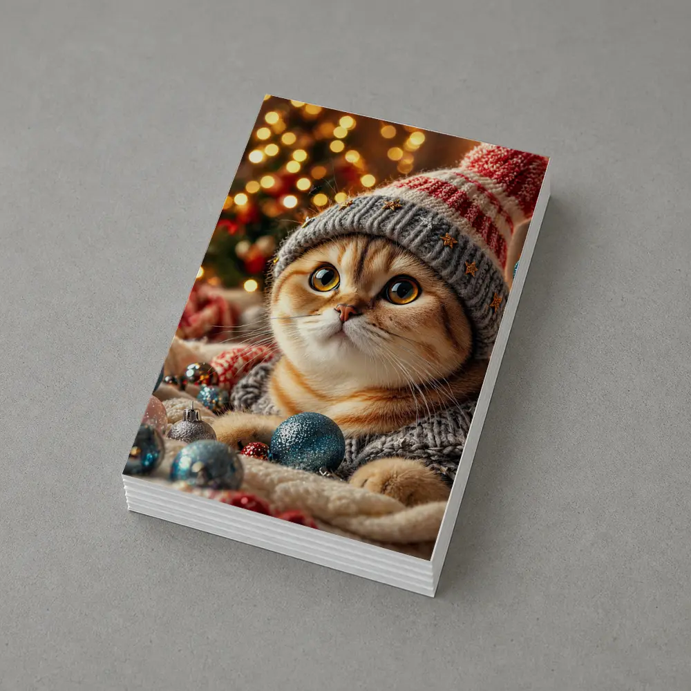 Scottish Fold Cat Christmas Holiday Knit Hat – Postcards