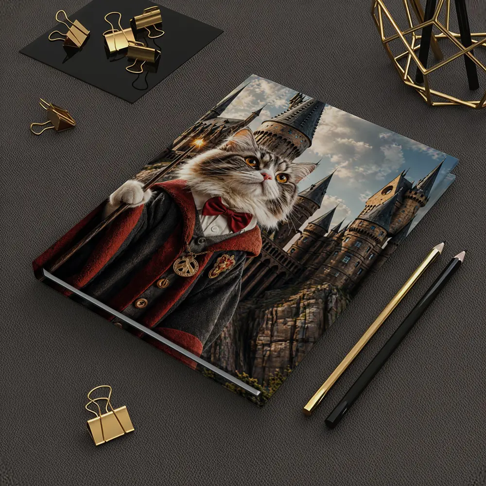 Wizard Cat at Magic Castle Fantasy Art – Notebooks