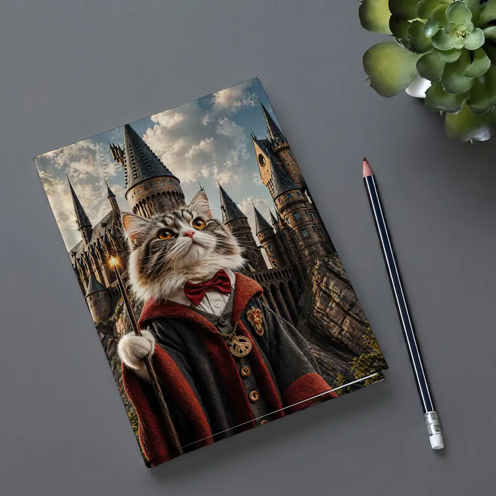 Wizard Cat at Magic Castle Fantasy Art – Notebooks