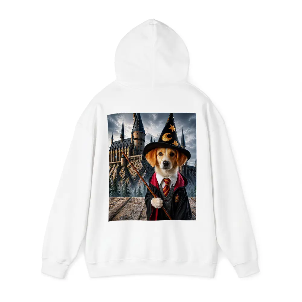 Wizard Dog in Fantasy Castle Setting – Hoodies