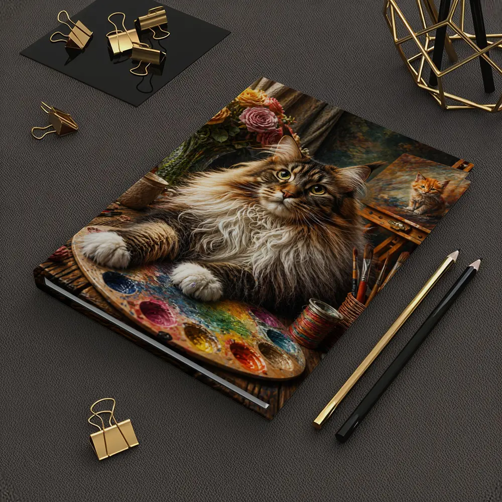Maine Coon Cat Artist Studio Palette – Notebooks