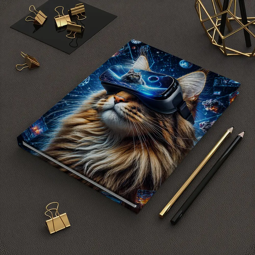 Maine Coon Cat VR Headset Space Digital – Notebooks