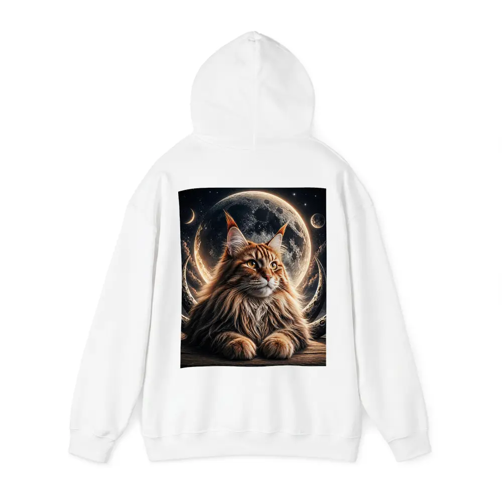 Maine Coon Cat Moon Space Night Sky – Hoodies