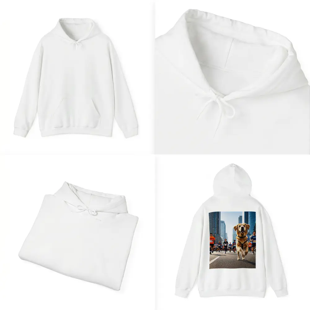 Golden Retriever Running City Marathon Race – Hoodies