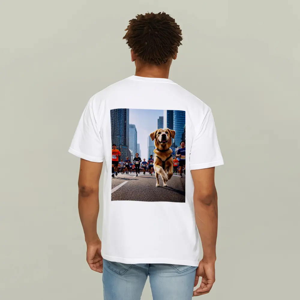 Golden Retriever Running City Marathon Race – T-Shirts