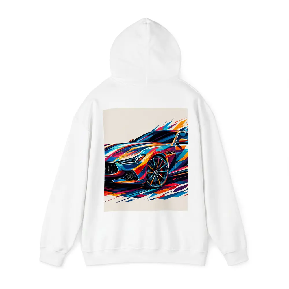 Maserati Ghibli Colorful Abstract Art Print – Hoodies
