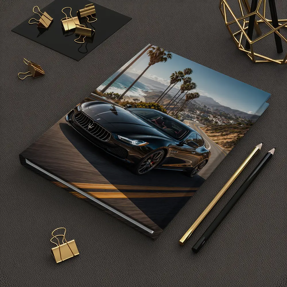 Maserati Ghibli Black Coastal Road Drive – Notebooks