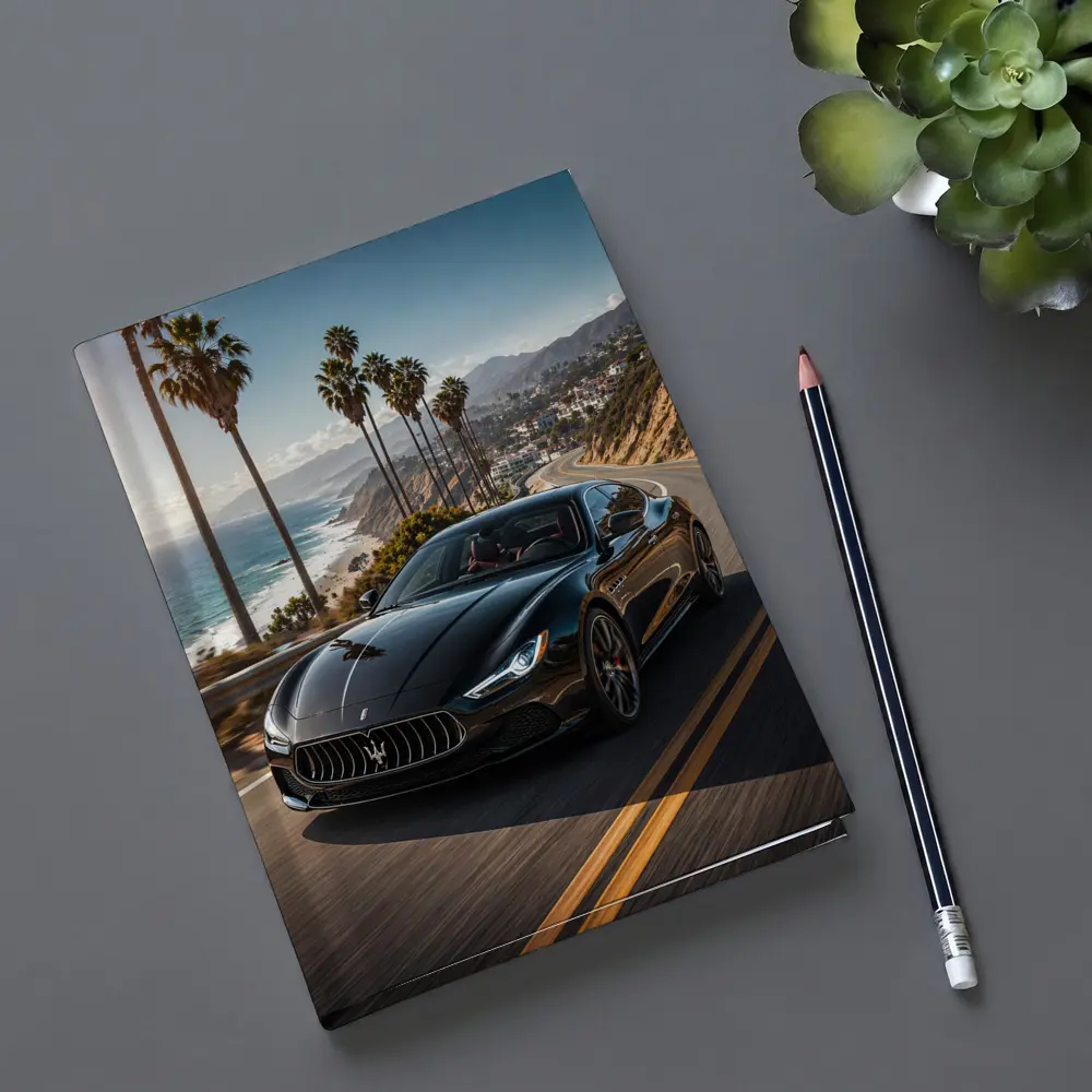 Maserati Ghibli Black Coastal Road Drive – Notebooks