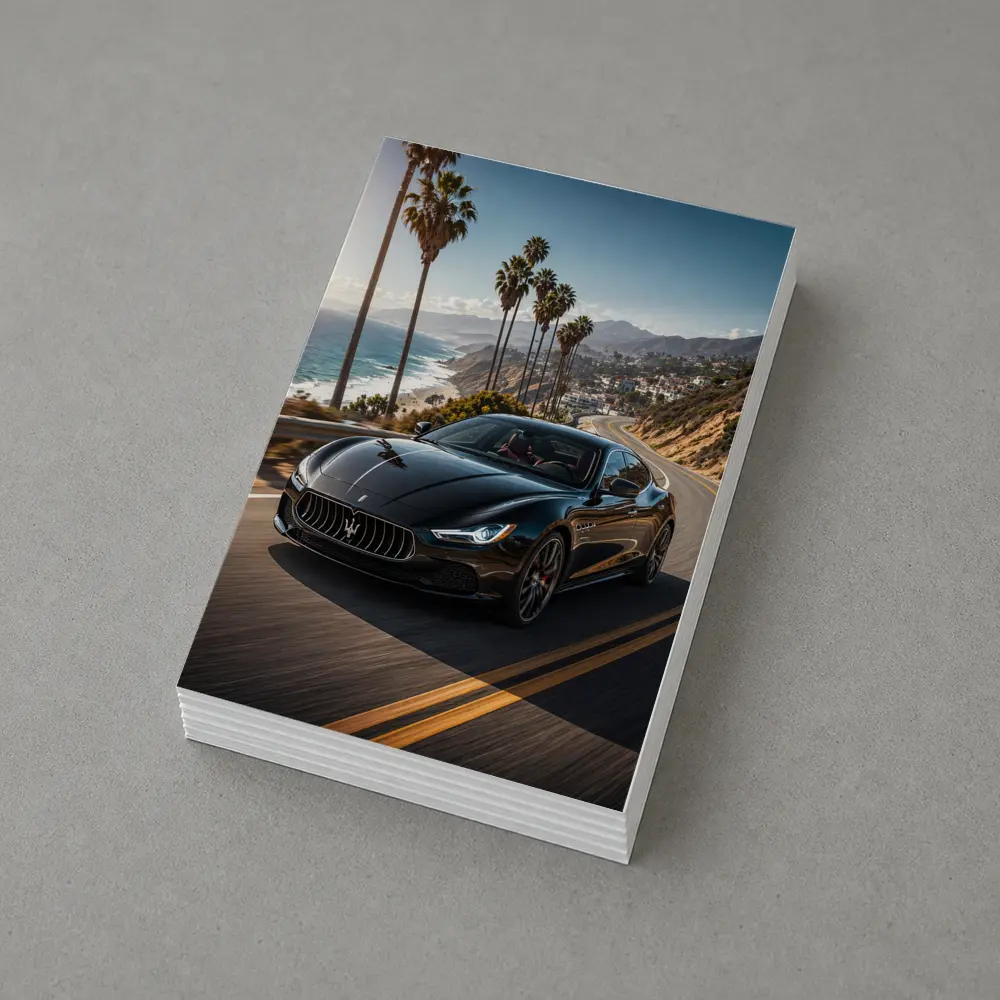 Maserati Ghibli Black Coastal Road Drive – Postcards