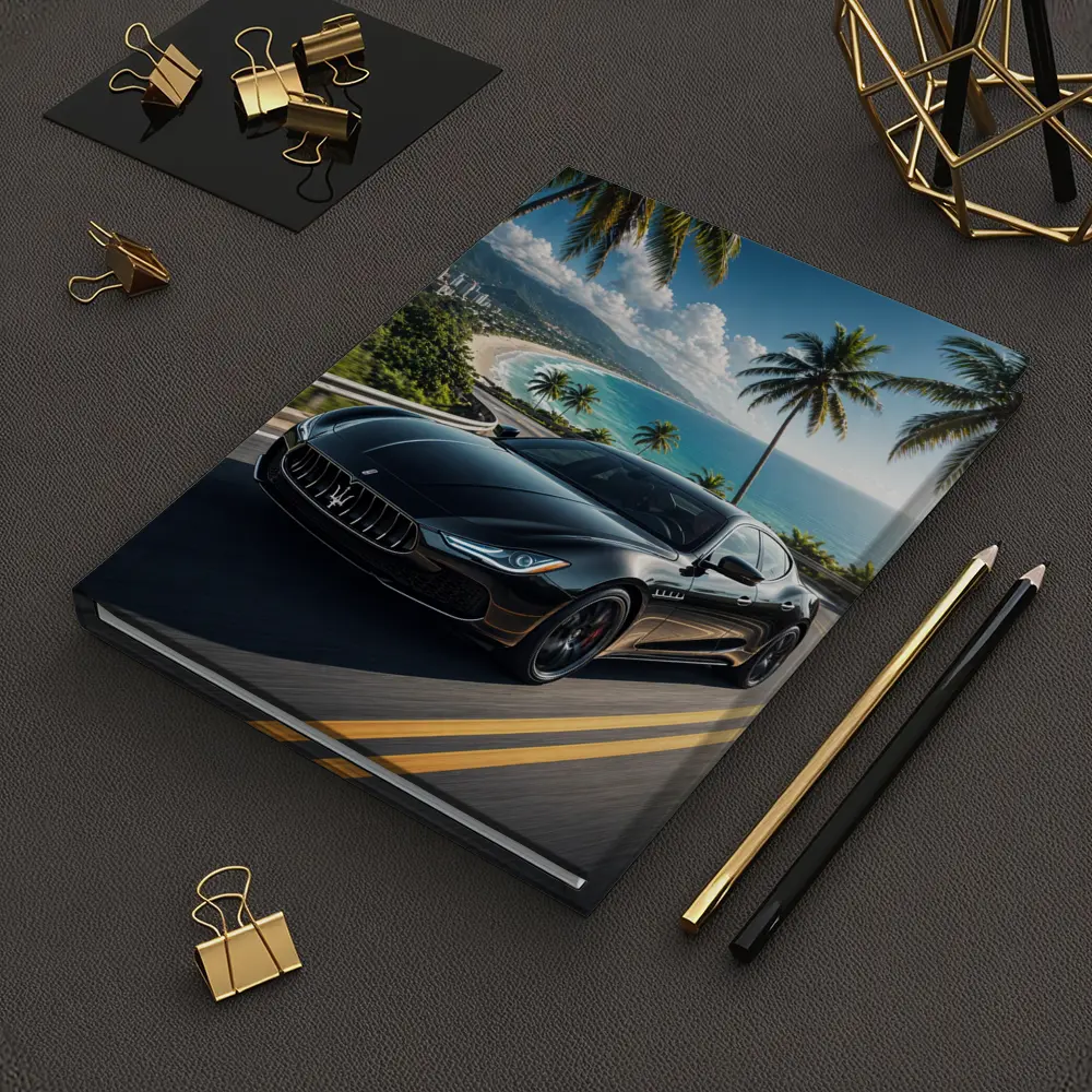 Maserati Ghibli Black Coastal Road Drive – Notebooks