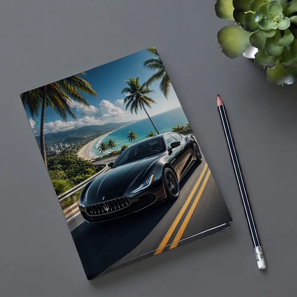Maserati Ghibli Black Coastal Road Drive – Notebooks