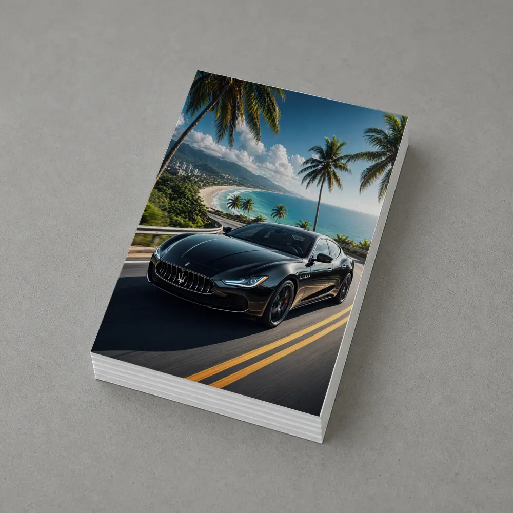 Maserati Ghibli Black Coastal Road Drive – Postcards