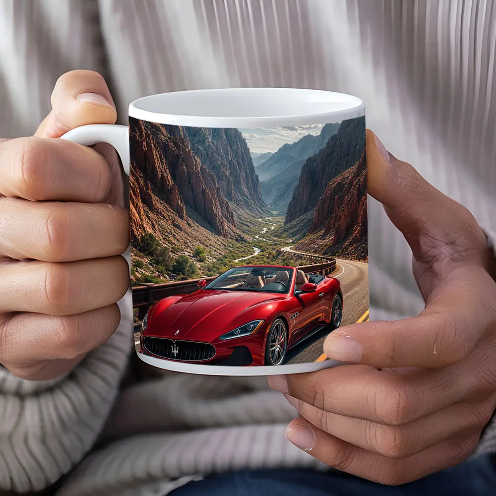 Maserati GranCabrio Red Canyon Road Drive – Mugs