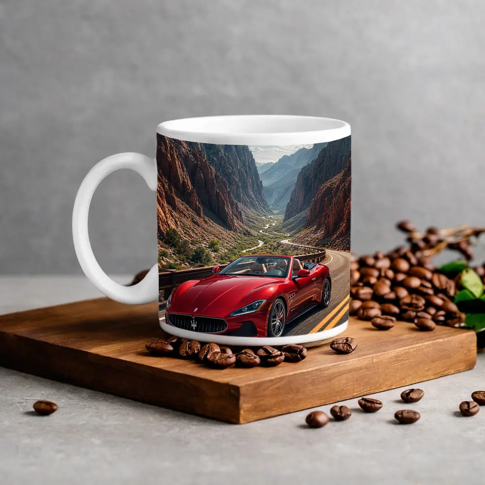 Maserati GranCabrio Red Canyon Road Drive – Mugs