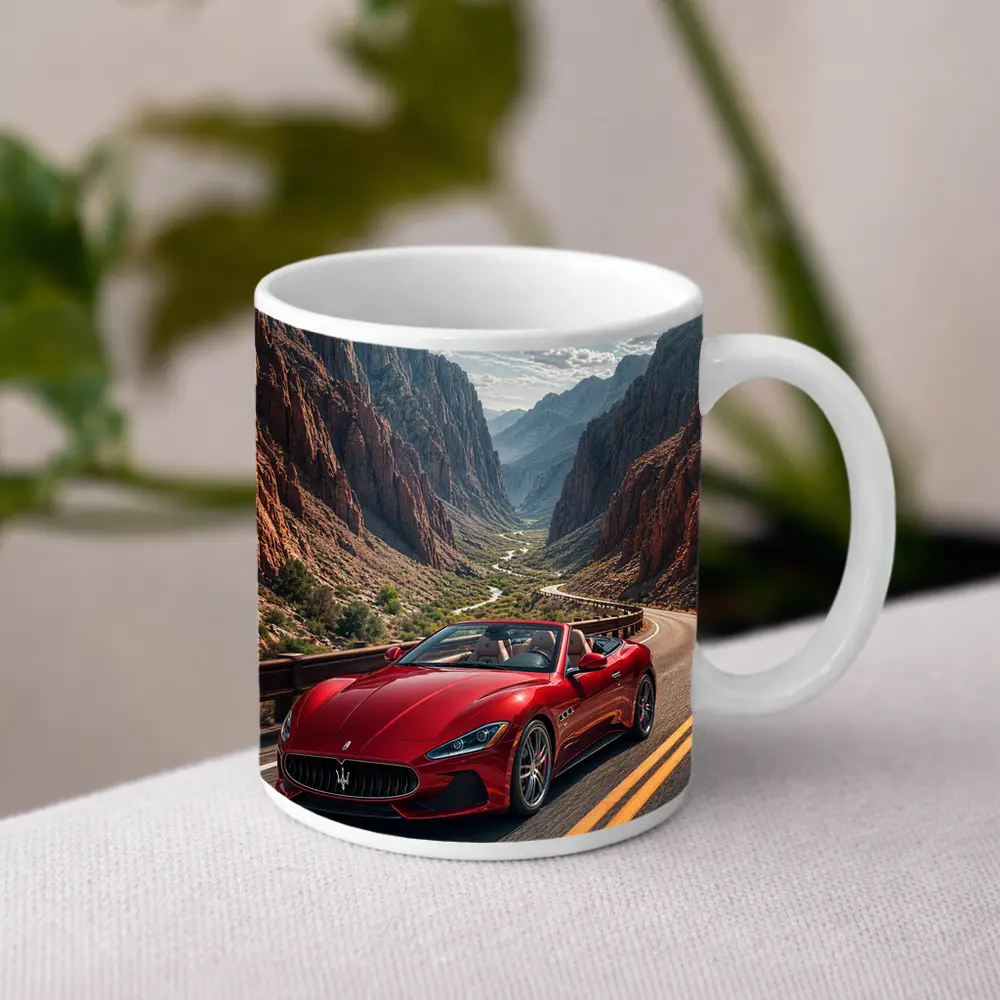 Maserati GranCabrio Red Canyon Road Drive – Mugs