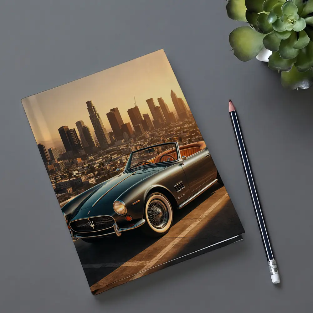 Maserati GranTurismo Classic Convertible Los Angeles Skyline – Notebooks