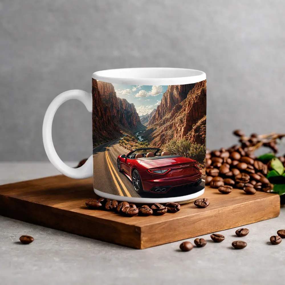Maserati GranCabrio Red Canyon Road Drive – Mugs
