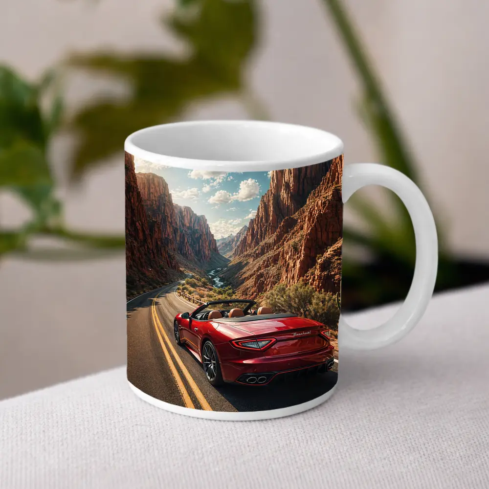 Maserati GranCabrio Red Canyon Road Drive – Mugs