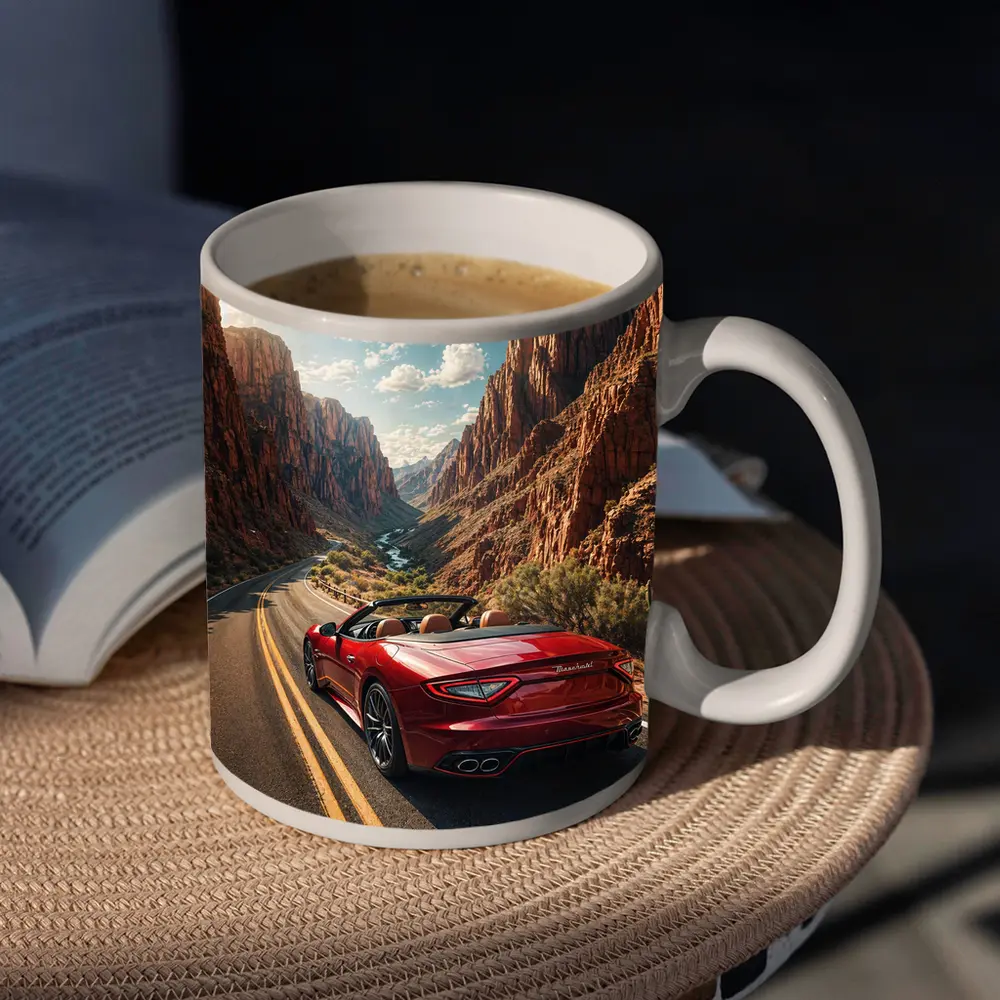 Maserati GranCabrio Red Canyon Road Drive – Mugs