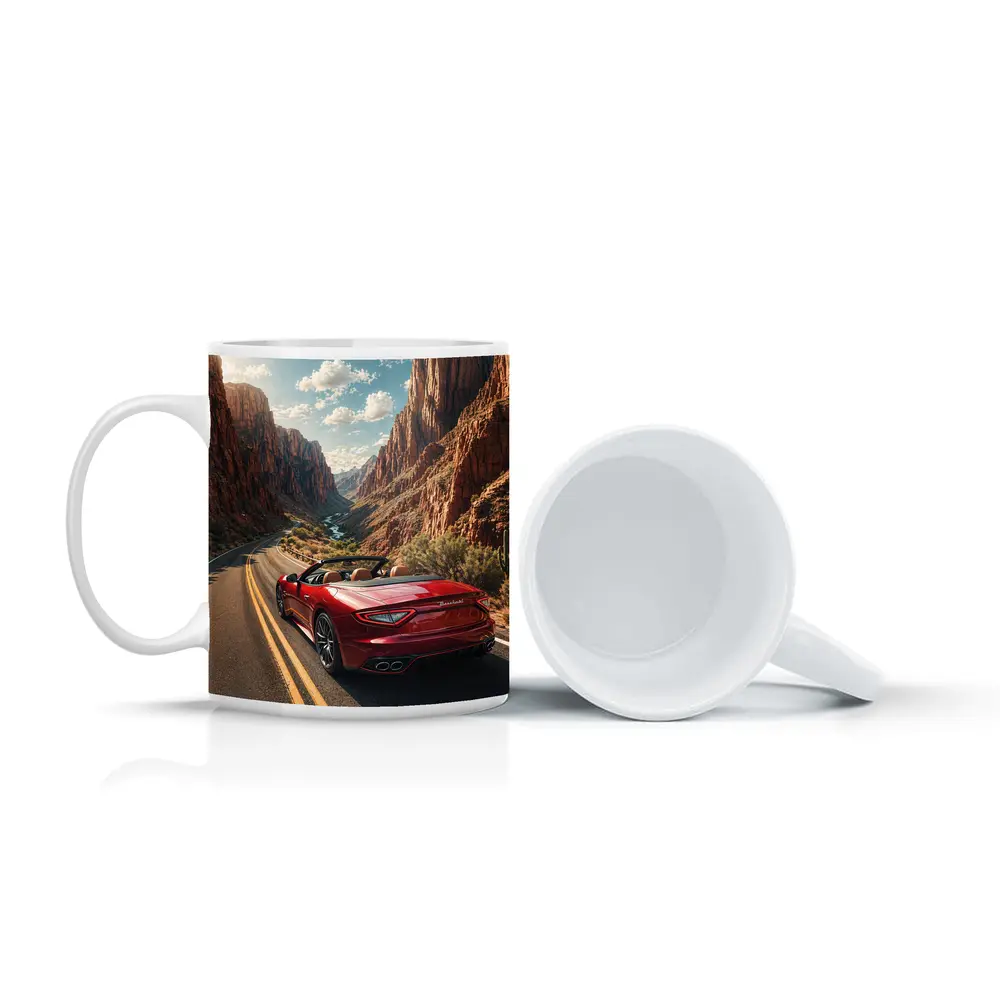 Maserati GranCabrio Red Canyon Road Drive – Mugs