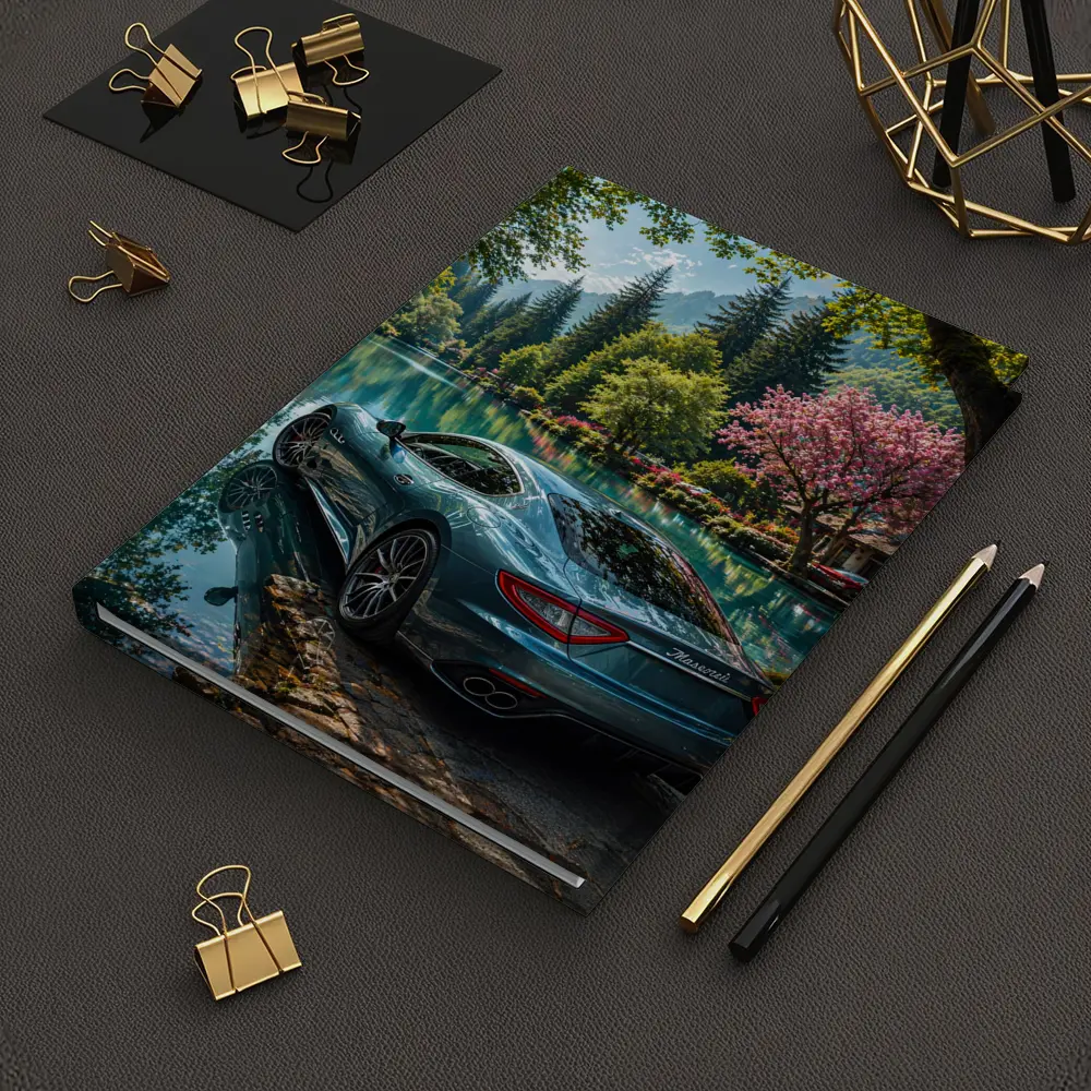 Maserati GranTurismo Parked By Lakeside Forest – Notebooks