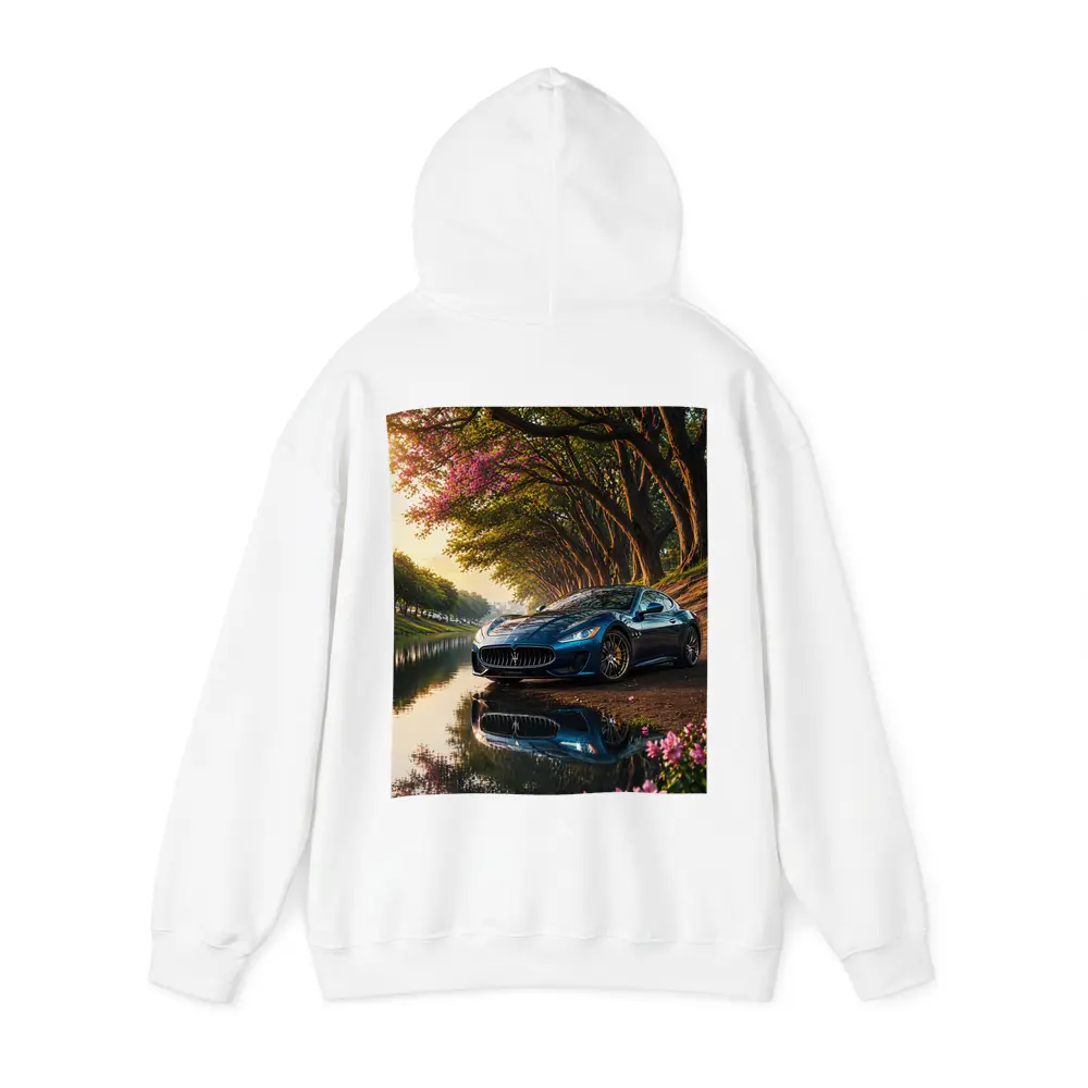 Maserati GranTurismo Blue Car By River – Hoodies