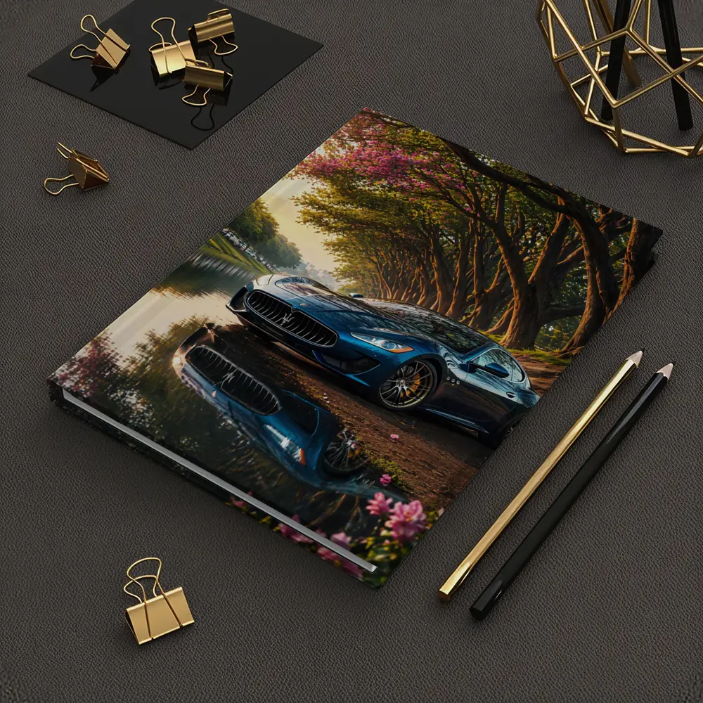 Maserati GranTurismo Blue Car By River – Notebooks