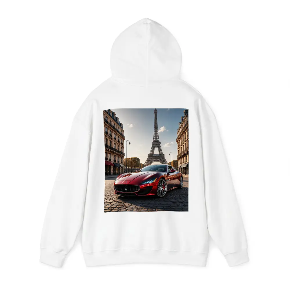 Maserati GranTurismo Red Car Paris Eiffel Tower – Hoodies