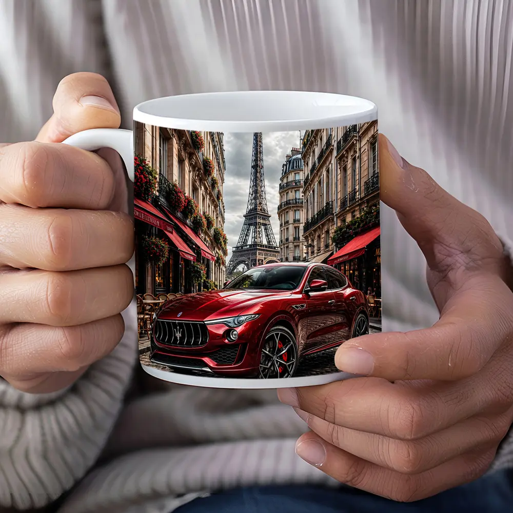 Maserati Levante Red Paris Eiffel Tower – Mugs