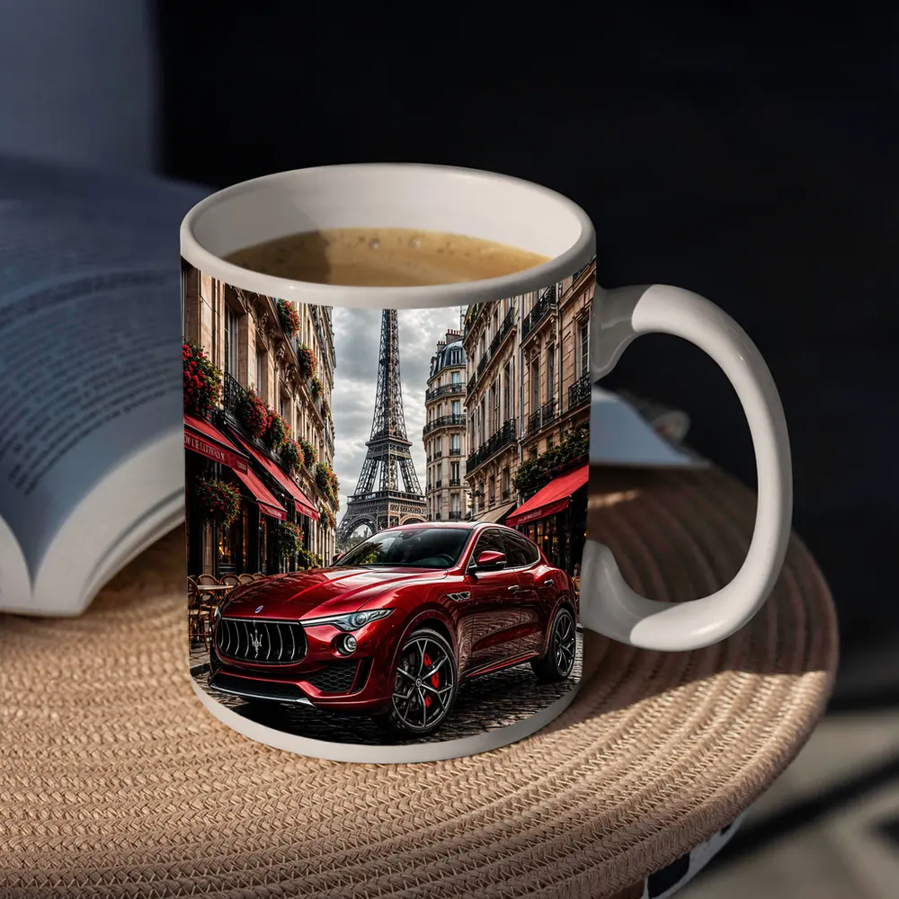 Maserati Levante Red Paris Eiffel Tower – Mugs