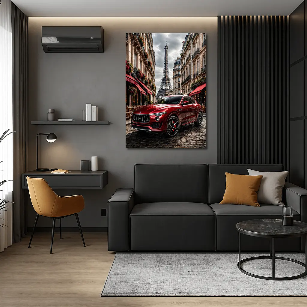 Maserati Levante Red Paris Eiffel Tower – Wall Art